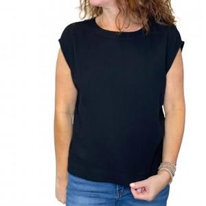 NEW DYLAN gauze modern tee in black